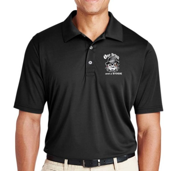 One Drink and a Stogie Polo Golf Shirts