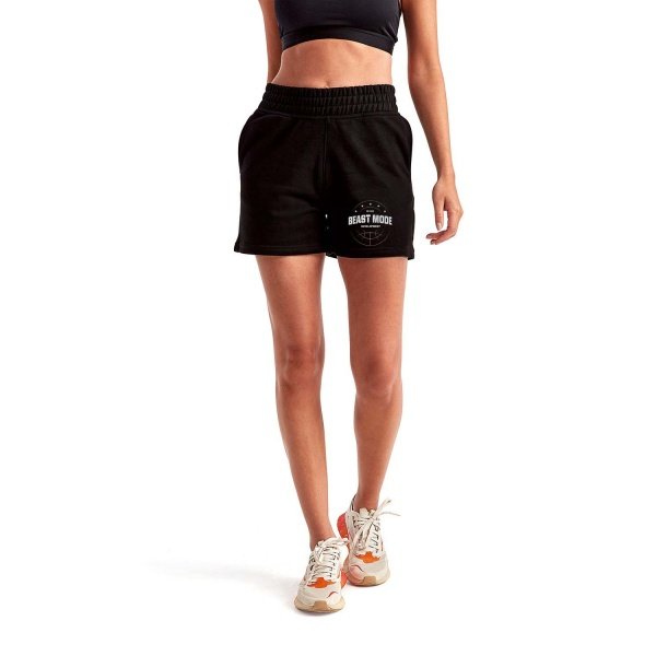 Women’s Fleece Black Shorts
