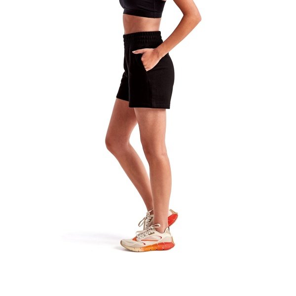 Women’s Fleece Black Shorts - Image 2